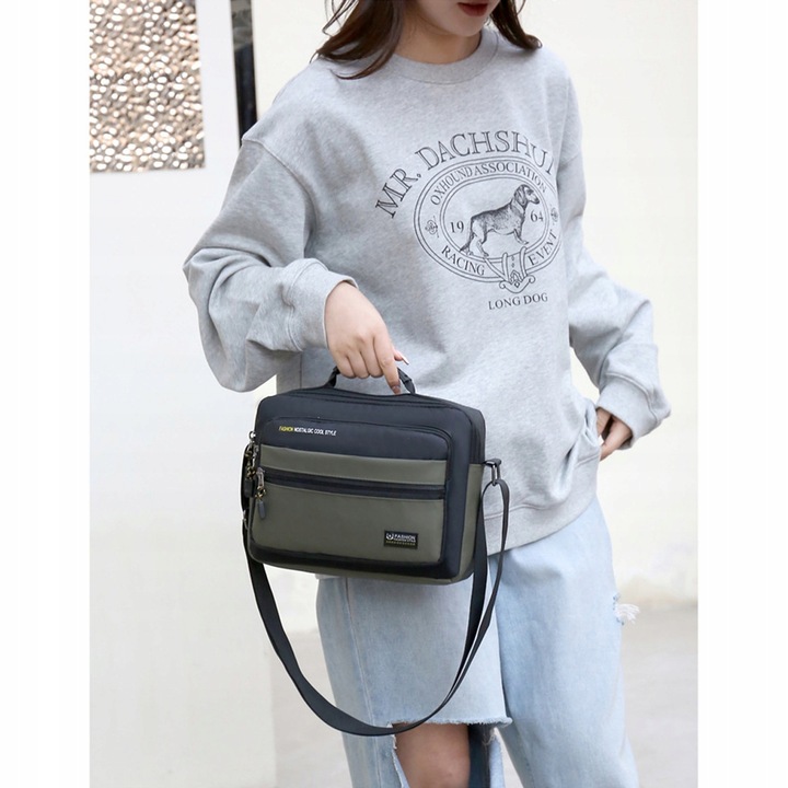 TORBA NA RAMIĘ DAMSKA DO PRACY SZKOŁA MIASTO TOREBKA MĘSKA 20*7*25CM