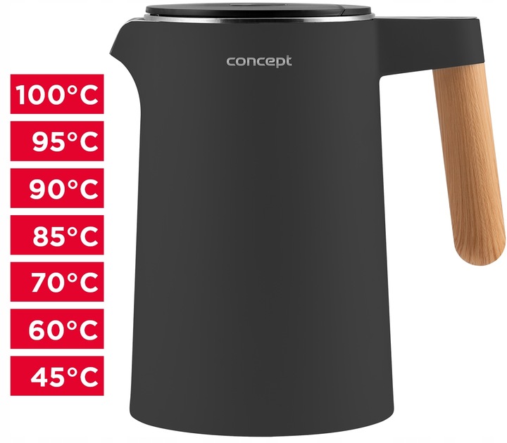 Czajnik elektryczny double wall 1,5 l antracyt Salt & Pepper RK3302