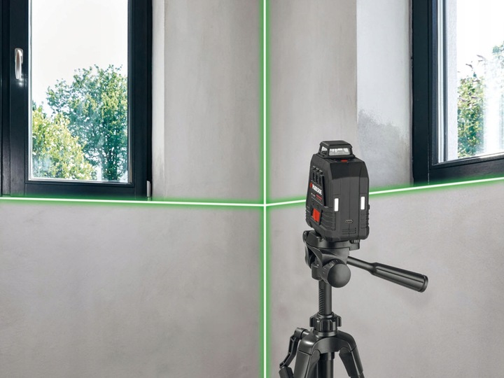 Najnowszy Laser krzyżowy Parkside Performance PKLLP 360 B3 zielony +