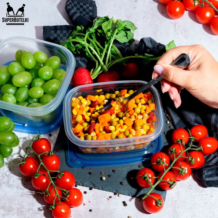 5x 700 ml Pojemniki 5x 950 ml LUNCHBOX do przechowywania na żywność