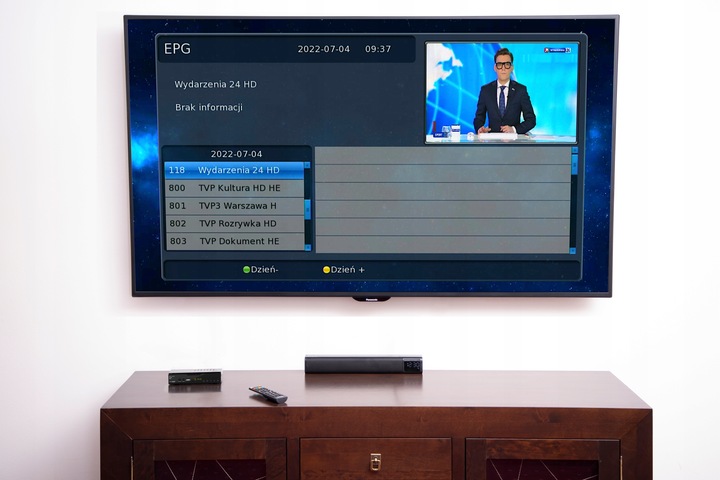 Tuner dekoder TV DVB-T DVB-T2 HDMI H.265
