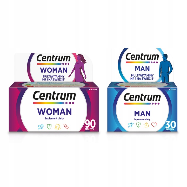 Multiwitamina Centrum Woman ONA 90 tab + Centrum MAN ON 30 tab
