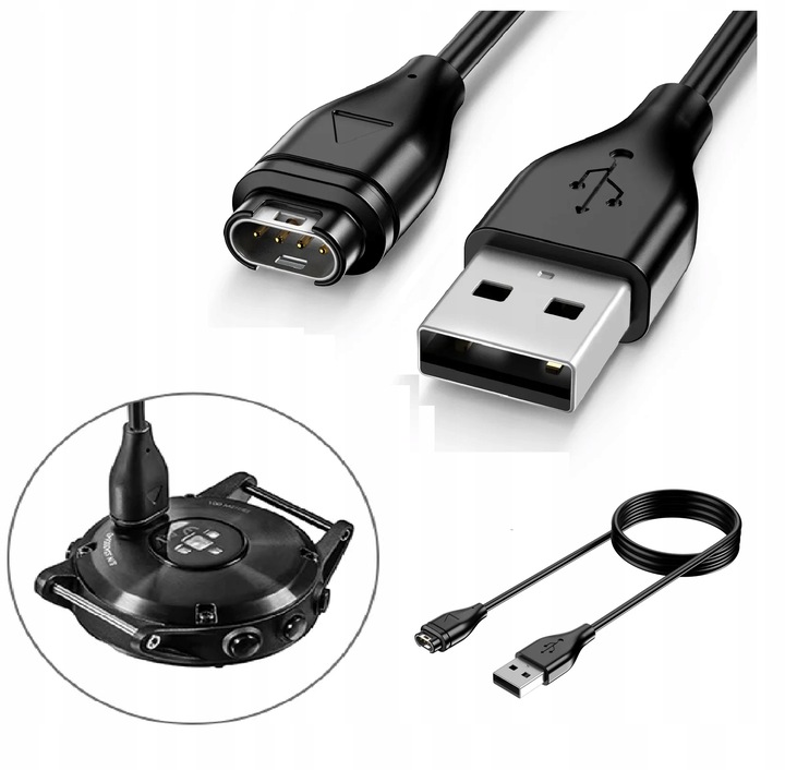 Kabel USB ładowarka Garmin FENIX 5 5X 6 6S 6X 7 7X 8 Plus Venu 2 3 2S 3S SQ