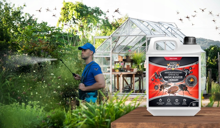 SILNY OPRYSK NA KLESZCZE KOMARY MUCHY 5L CYPERMETRYNA MOCNY
