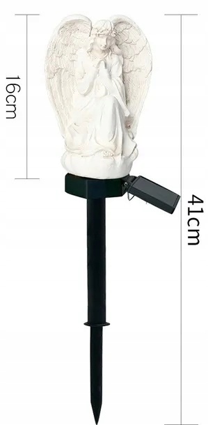 ANIOŁ SOLARNY LAMPKA LED NA WSZYSTKICH ŚWIĘTYCH NA CMENTARZ GRÓB