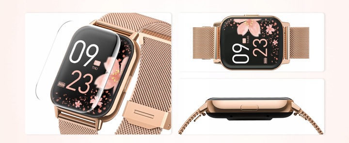 NAIXUES SMARTWATCH ZEGAREK DAMSKI Połączenie Bluetooth 1.85''AMOLED HD IP68