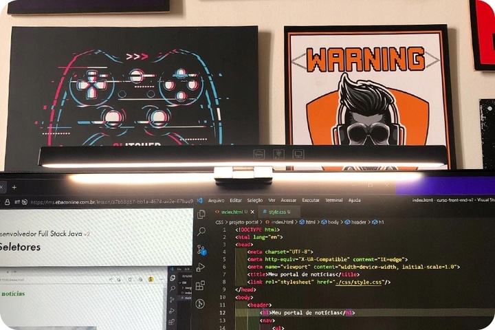 REGULOWANA LAMPKA LED NA MONITOR EKRAN KOMPUTERA KLIPS USB 3 BARWY DOTYKOWA