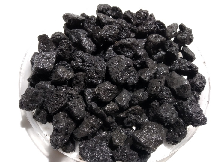 LAWA WULKANICZNA CZARNA GRAFIT PODŁOŻE ŻWIREK AKWARIUM DNO 8-16 mm 25 kg