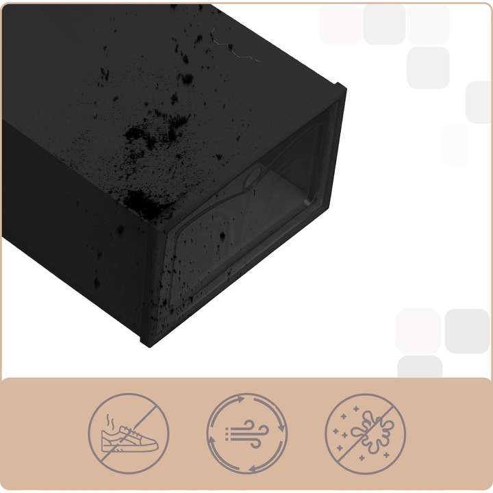 10x Pudełko na buty organizer pojemnik z klapą organizer modułowy