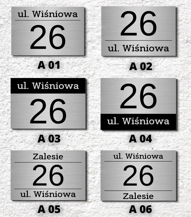 TABLICZKA TABLICA ADRESOWA NUMER DOMU ALUMINIOWA NAZWA NR ULICY ADRES 30X20