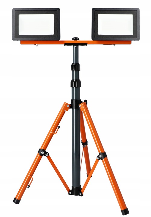 Halogen LED statyw budowlany naświetlacz 2X 50W + przewód zestaw stojak