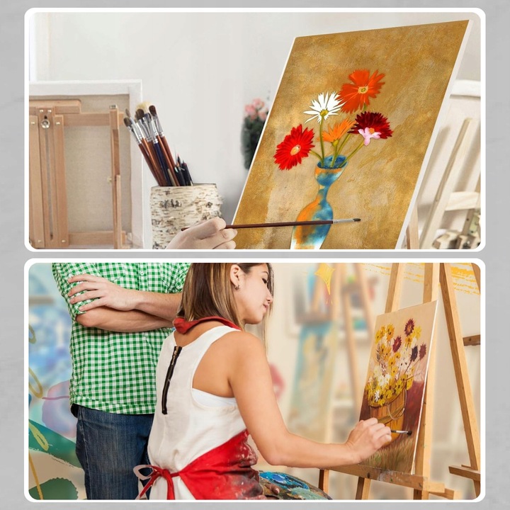 PŁÓTNO MALARSKIE DO MALOWANIA PODOBRAZIE BAWEŁNIANE 10szt 30x40 cm zestaw