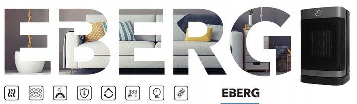 Termowentylator Farelka EBERG NOX Grzejnik elektryczny kolumnowy 1500W