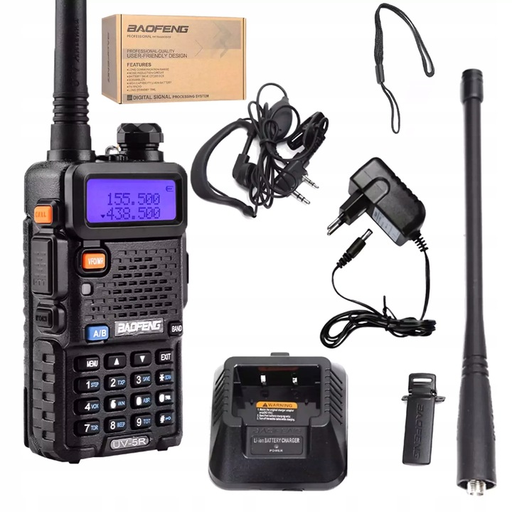 Baofeng UV-5R 5W Radio SKANER POLICJA PKP PSP OSP