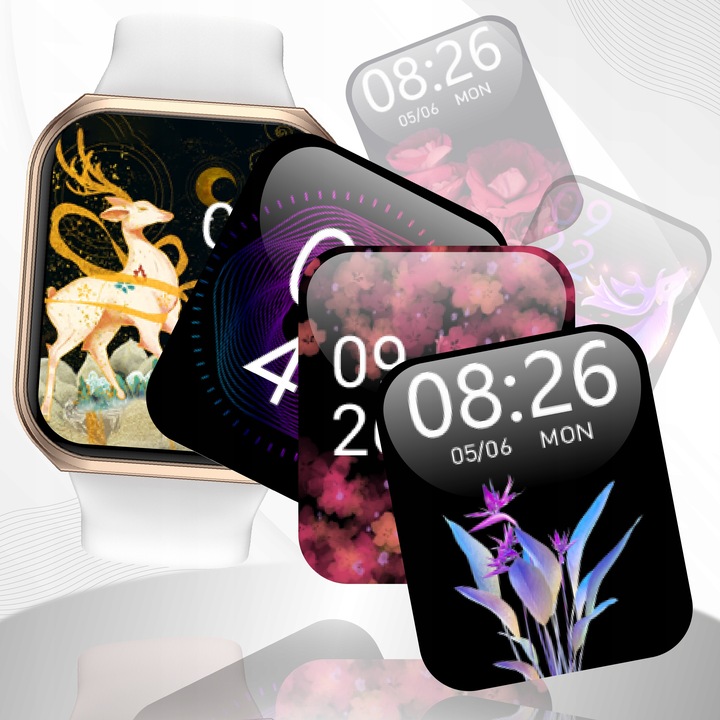 SMARTWATCH ZEGAREK MENU DAMSKI ROZMOWY GRY POLSKIE SMS 2 PASKI SMART