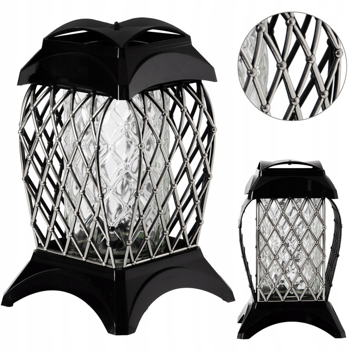 Znicz Srebro Na Grób Cmentarz Ażurowy Na Wszystkich Świętych Lampion 33 cm