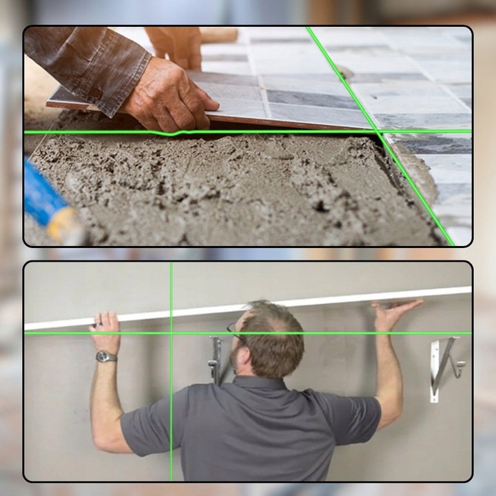 POZIOMNICA LASEROWA POZIOMICA 4D 16 LINII KRZYŻOWA 360 LASER ZESTAW