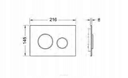 Przycisk spłukujący do WC Tece Loop biały połysk 9240920