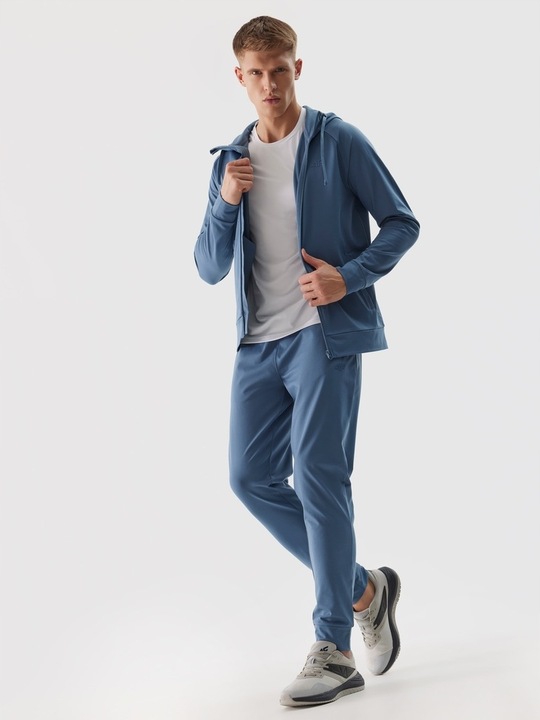 4F Męska Bluza TRENINGOWA z Kapturem Oddychająca Szybkoschnąca TFSWM268 > L