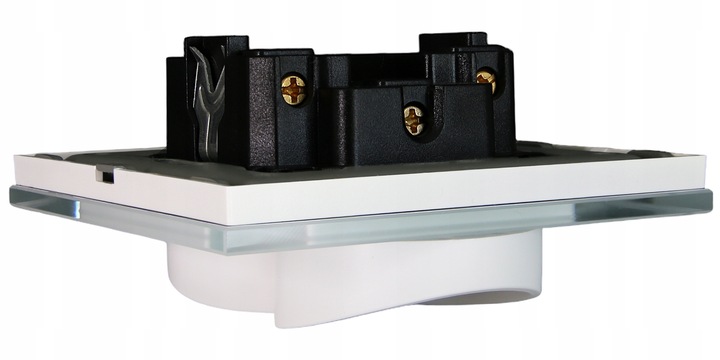 Gniazdko Podwójne Szklane Kontakt z Bolcem MIUUN