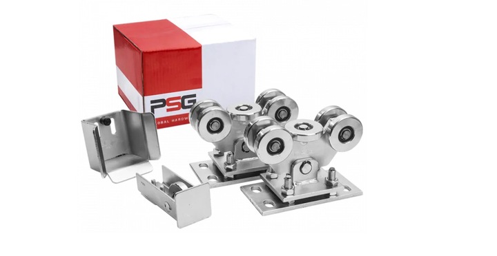WÓZEK wózki do BRAMY PRZESUWNEJ 80x80 komplet ZESTAW wózków bramowych