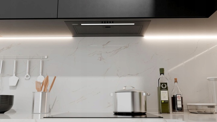 OKAP KUCHENNY CICHY KERNAU KBH0662B CZARNY 60 LED 110-180m³/h 53-63dB