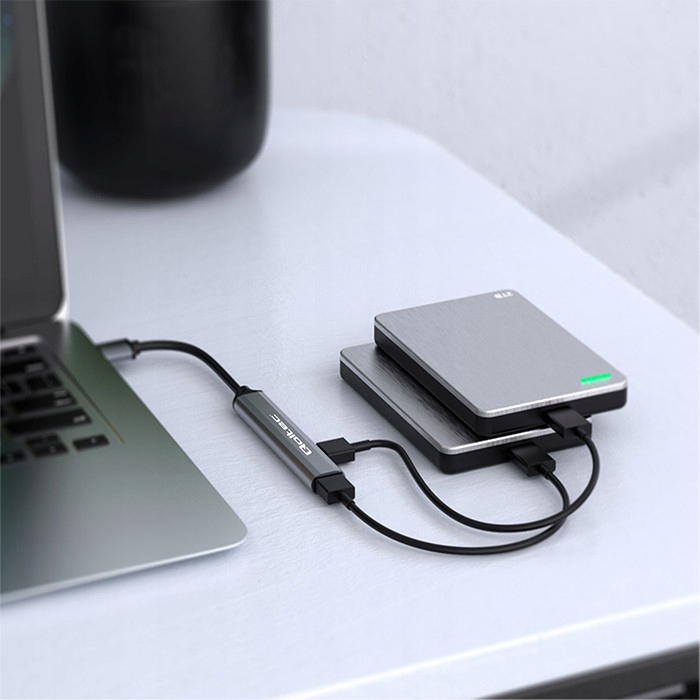 Qoltec Hub Adapter Rozdzielacz USB-C 3.0 4w1 4x USB 3.0 5Gb/s Szybki