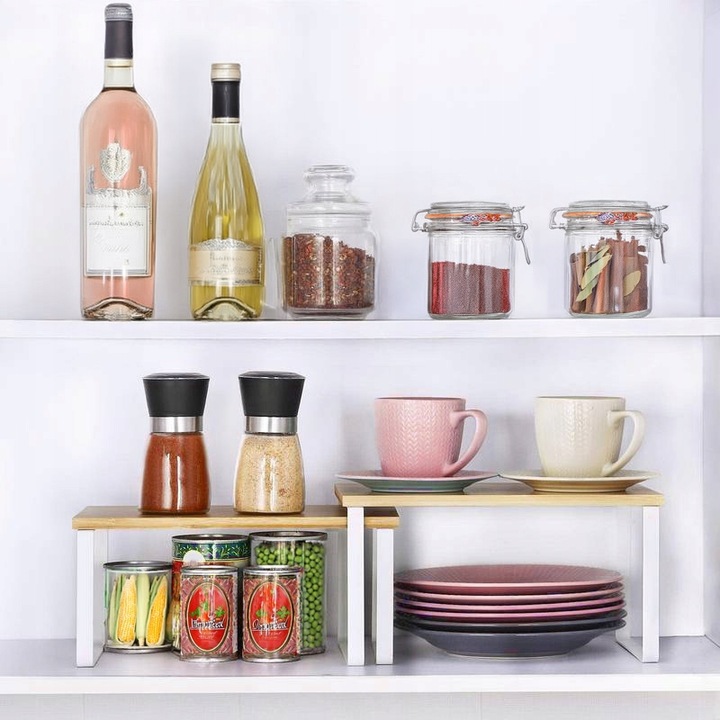 REGAŁ KUCHENNY NA PRZYPRAWY DREWNIANY PÓŁKA ORGANIZER STOJAK BIUROWY