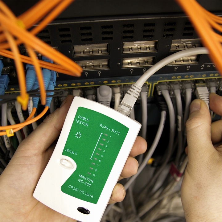 TESTER SIECIOWY ZACISKARKA STRIPPER WCISKACZ WTYKI RJ45 ZESTAW XXL + ETUI