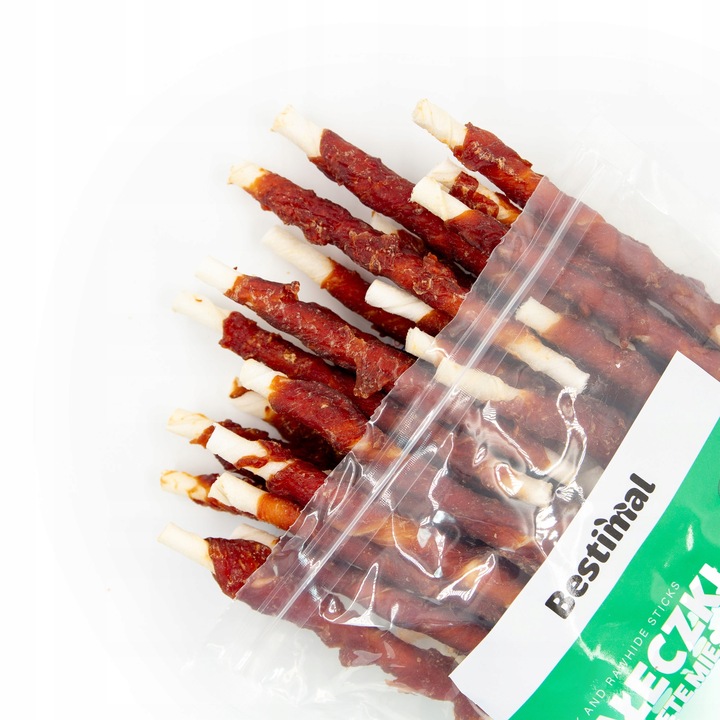 NATURALNE GRYZAKI BESTIMAL PAŁECZKI Z KACZKĄ 500G PRZYSMAK DLA PSA Z KACZKI