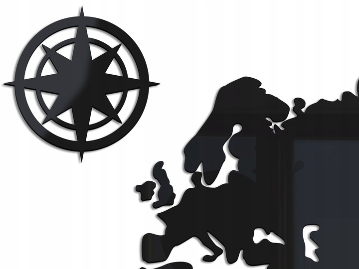 Duży zegar ścienny Mapa 80x40 Nowoczesny 3d Cichy