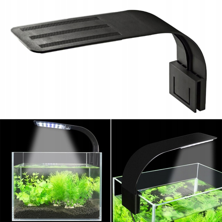 OŚWIETLENIE LED LAMPKA AKWARIOWA LAMPA DO AKWARIUM 16 DIOD 8,7W 230V ZD80A