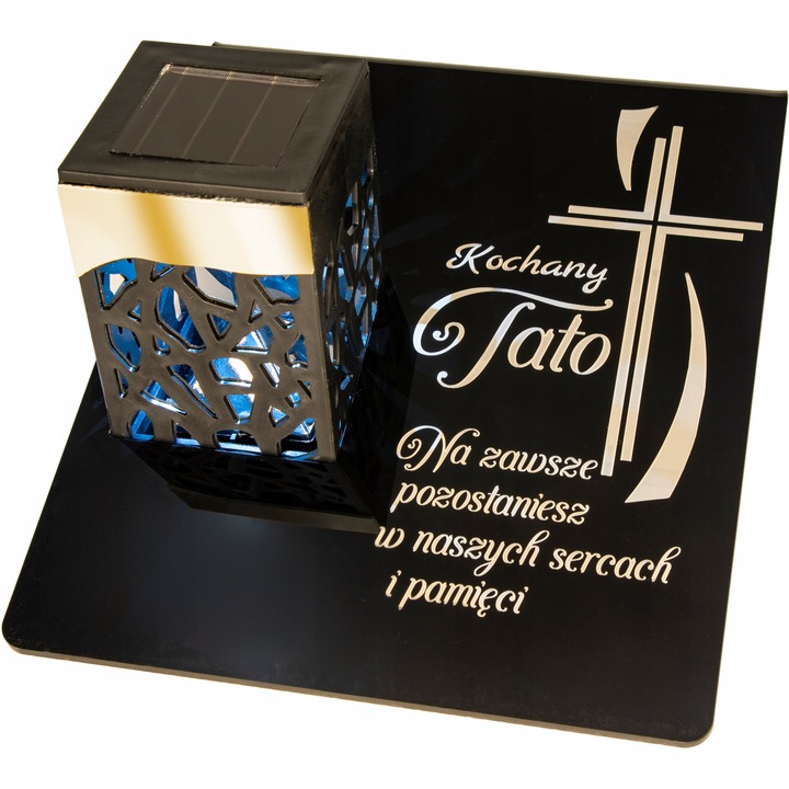 ZNICZ SOLARNY Wieczna Latarenka LED STATUETKA GRÓB lampka dla TATY