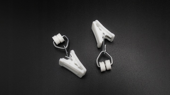 Żabki do karniszy aluminiowych - 100 szt.