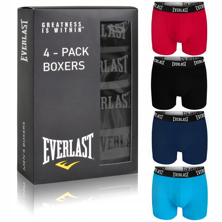 EVERLAST Bokserki Męskie Bawełniane 4 sztuki Rozmiar L