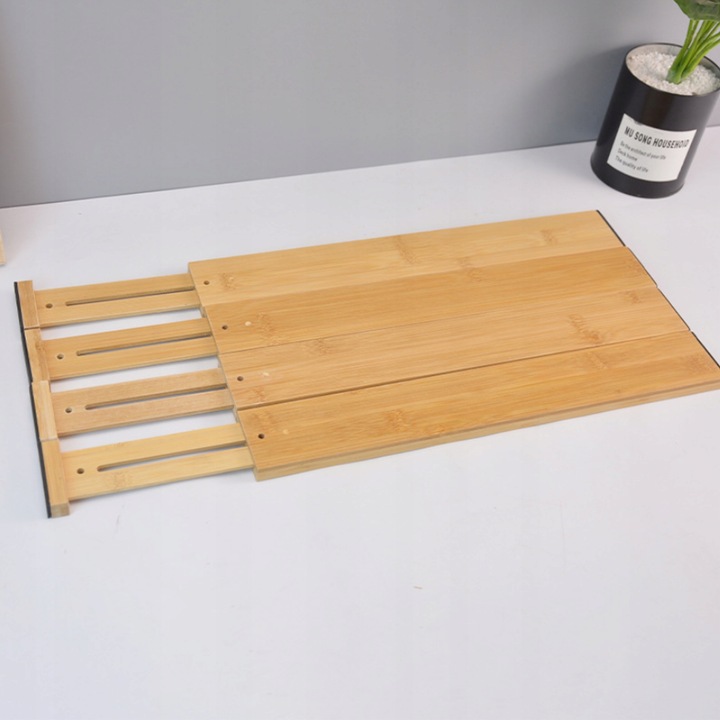 Przegrody do szuflad rozsuwane bambusowe organizer separator
