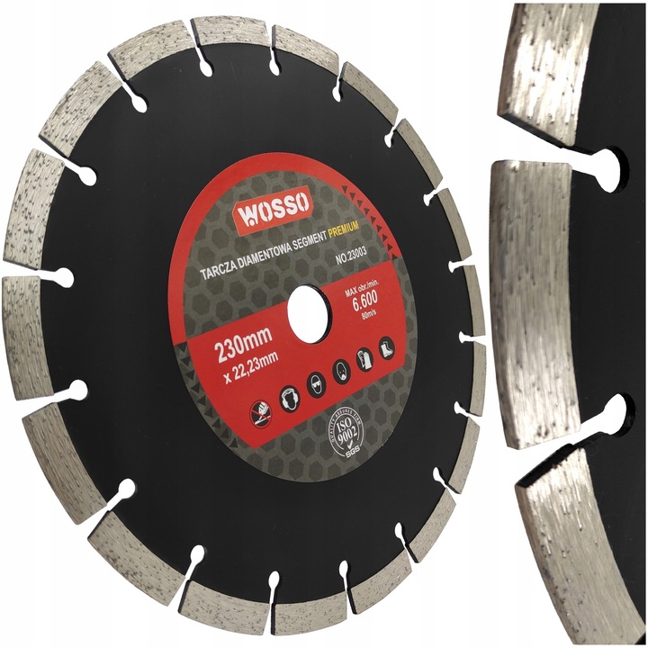 TARCZA DIAMENTOWA SEGMENTOWA 230MM DO BETONU KOSTKI CEGŁY SEGMENT PRO