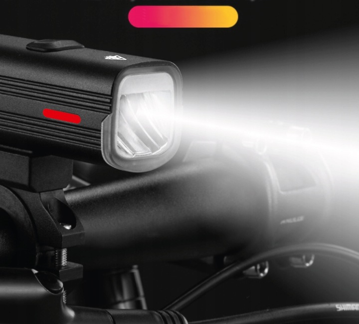 LAMPKA ROWEROWA OŚWIETLENIE ZESTAW SPECTER MAVERICK1000 lm = TYŁ 120lm