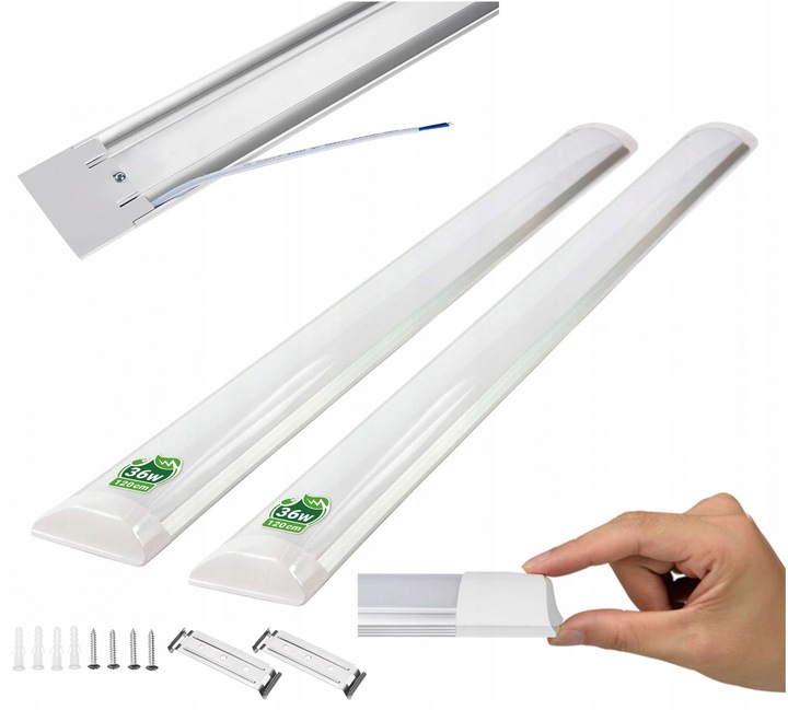 2x Lampa LED 120cm NATYNKOWA PANEL Oprawa 36W IP20 Baten