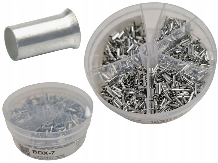 TULEJKA NIEIZOLOWANA TULEJKI NIEIZOLOWANE ZESTAW BOX-7 0,5-2,5mm2 1700