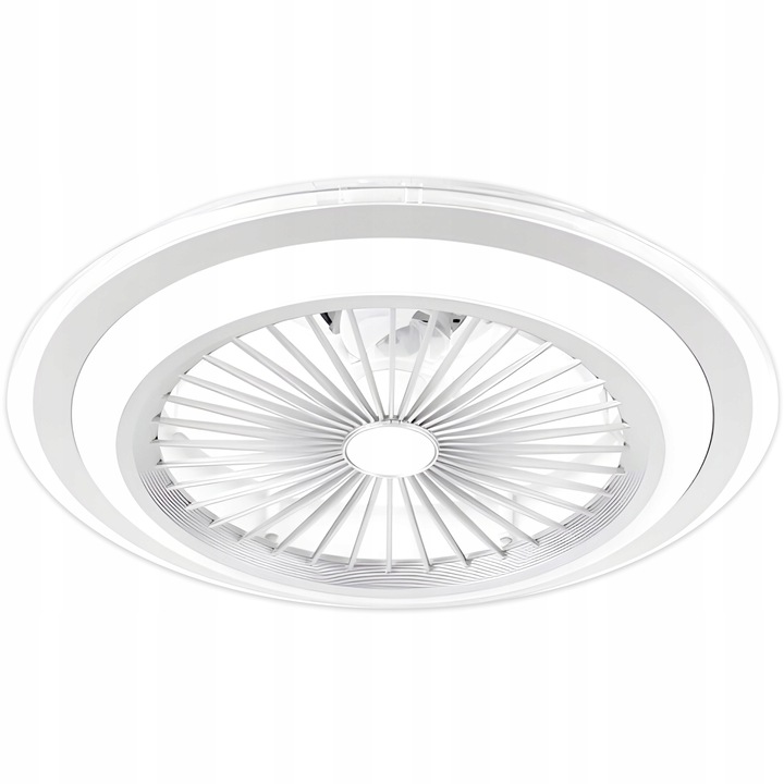 WENTYLATOR SUFITOWY WIATRAK PLAFON LAMPA LED 51 CM DUŻY APLIKACJA