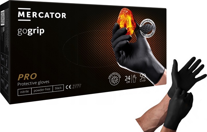 Rękawiczki jednorazowe nitrylowe Mercator Medical r. L 50 szt.