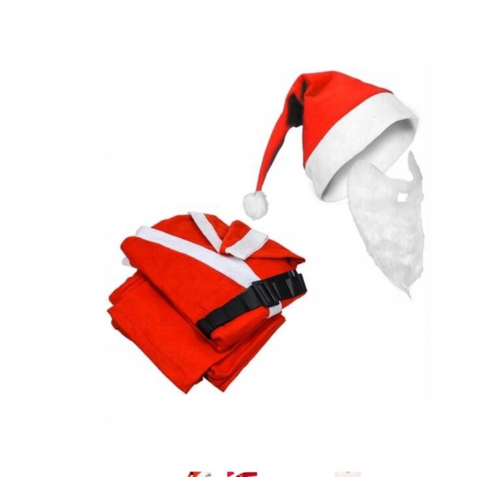 STRÓJ ŚWIĘTEGO MIKOŁAJA GOTOWY ZESTAW GWIAZDORA PRZEBRANIE NA ŚWIĘTA