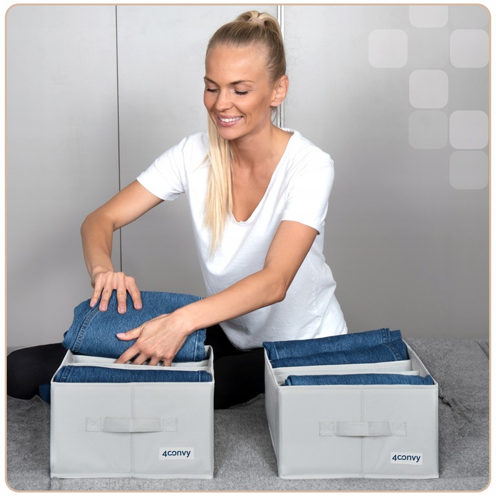 2x organizer pudełko na ubrania spodnie do szuflady garderoby szaf