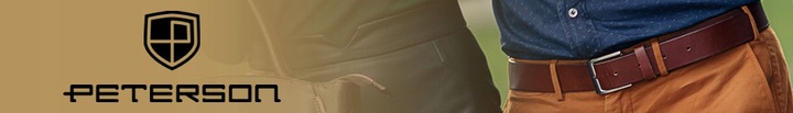 PETERSON pasek męski klasyczny do spodni skórzany