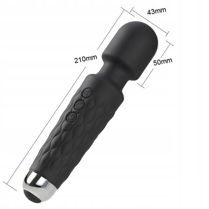 SILIKONOWY MASAŻER ŁECHTACZKI MOCNE WIBRACJE MAGIC WAND, SEX ORGAZM