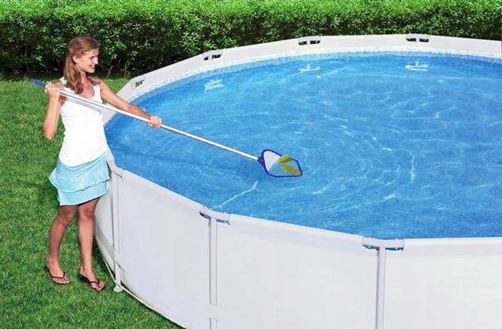 PODBIERAK ZBIERAK SIATKA DO CZYSZCZENIA BASENU JACUZZI SIATKA BASEN + KIJ