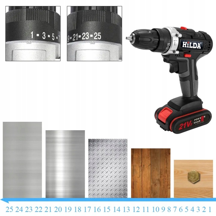 Akumulatorowa wiertarka udarowa Makita HP488D006 + zestaw bitów Makita