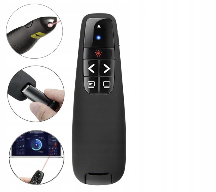 WSKAŹNIK PREZENTER LASEROWY PILOT BEZPRZEWODOWY DO PREZENTACJI LASER USB