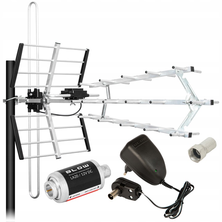 ANTENA TV NAZIEMNEJ KIERUNKOWA DVB-T2 2TV COMBO 4K MUX8 WZMACNIACZ